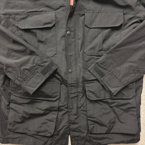 Woolrich Jacket Mens XL Chore Coat Black Flannel Lined Winter Warm Cozy Cottage - Picture 3 of 10